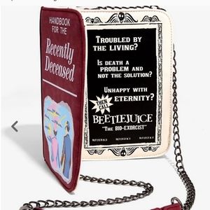 Beetlejuice Handbook for the Recently Deceased Purse bag crossbody NWT
